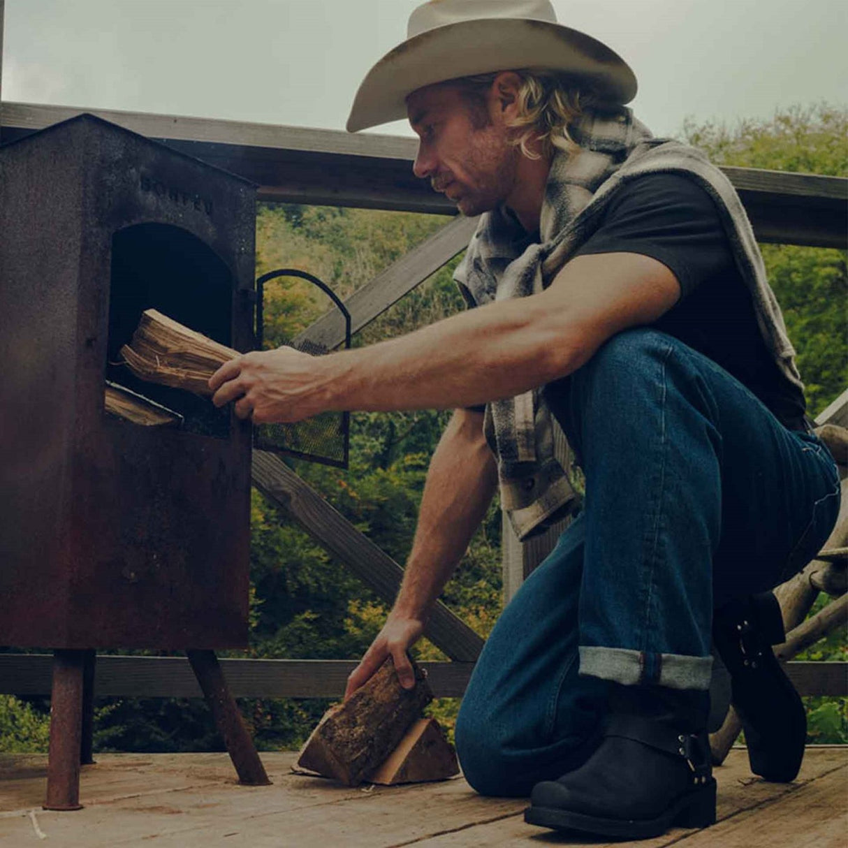 Herren Harness Bikerboots Schwarz Geoelt