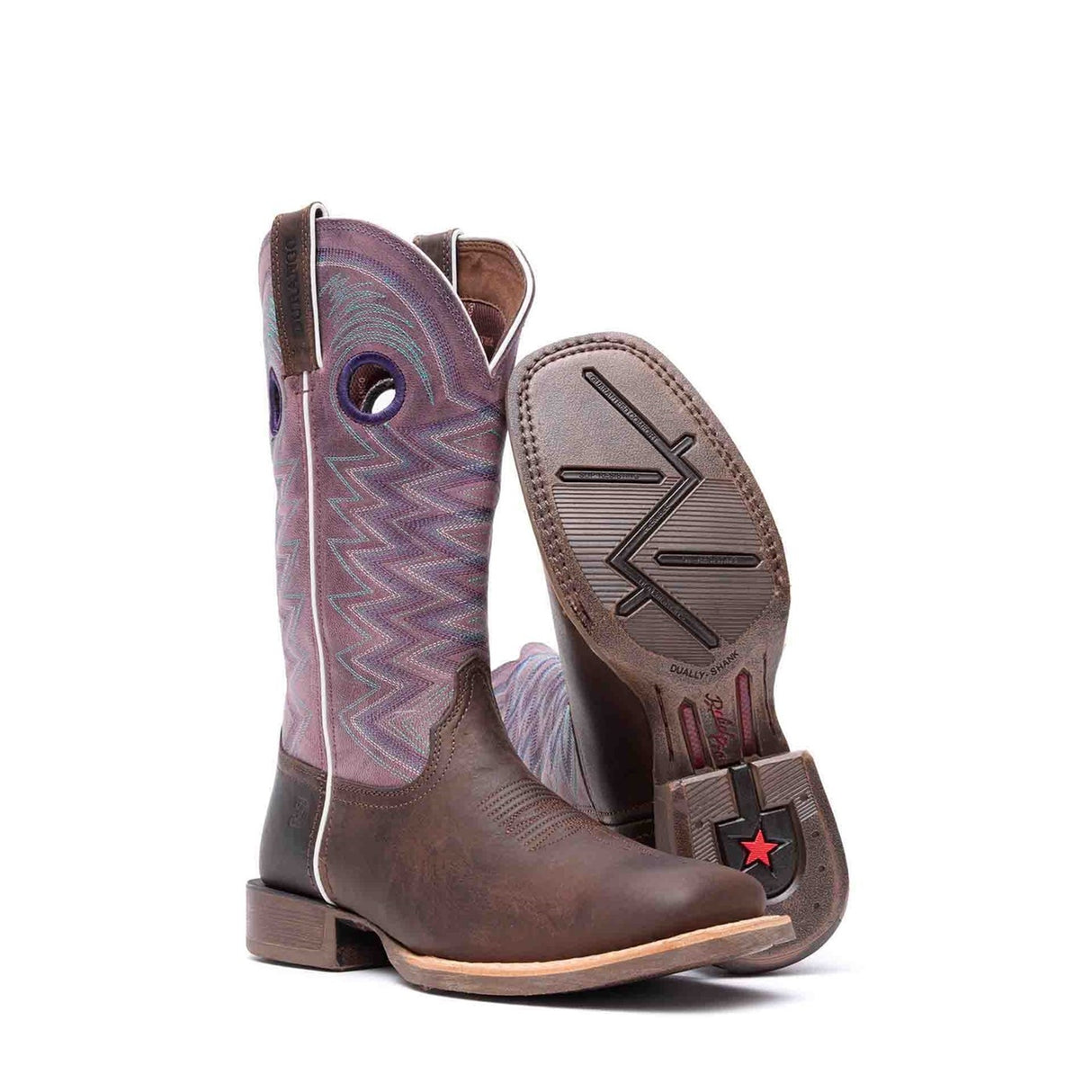 Damen Lady Rebel Pro Westernstiefel Dunkle Erde und Amethyst