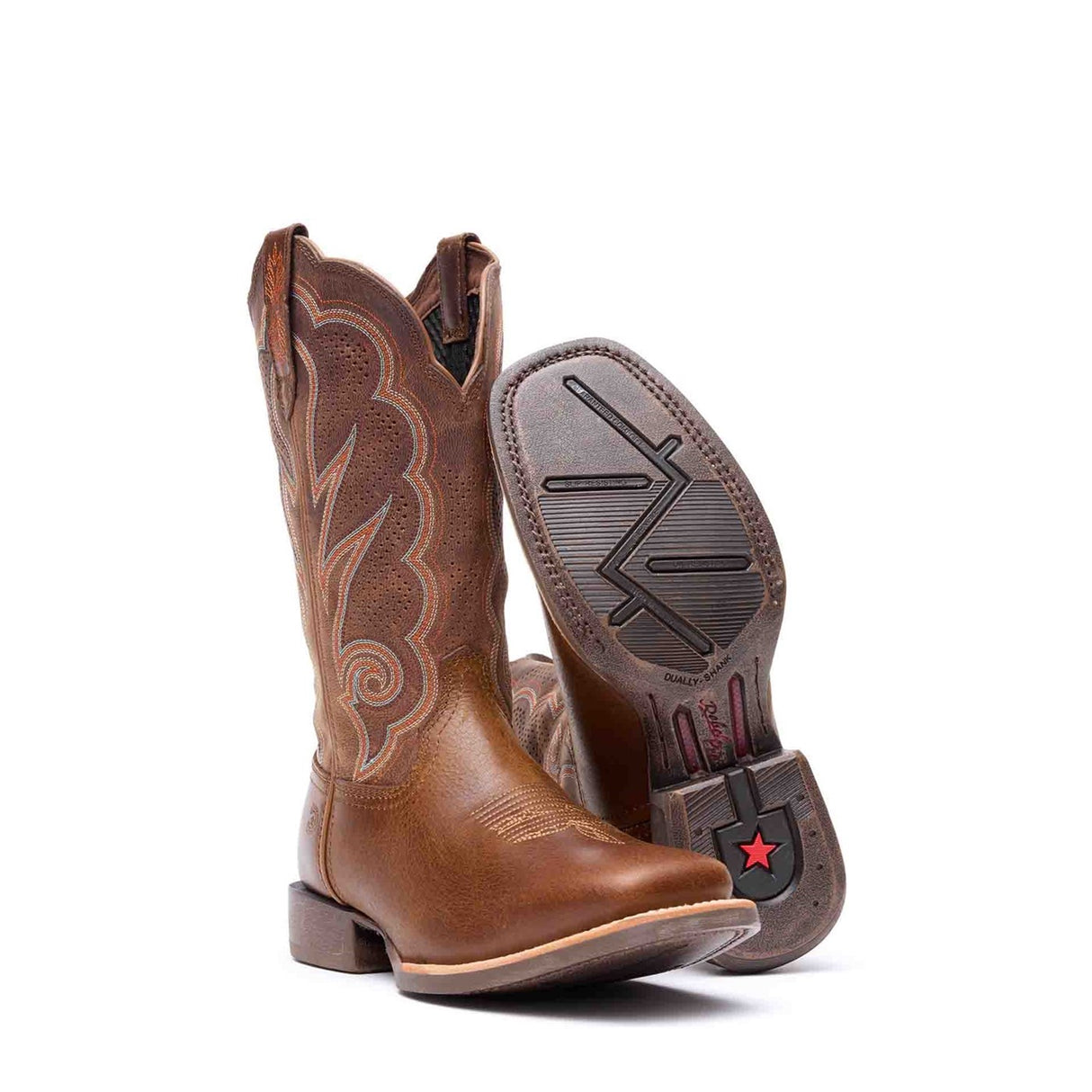 Damen Lady Rebel Pro Westernstiefel Distressed-Cognac