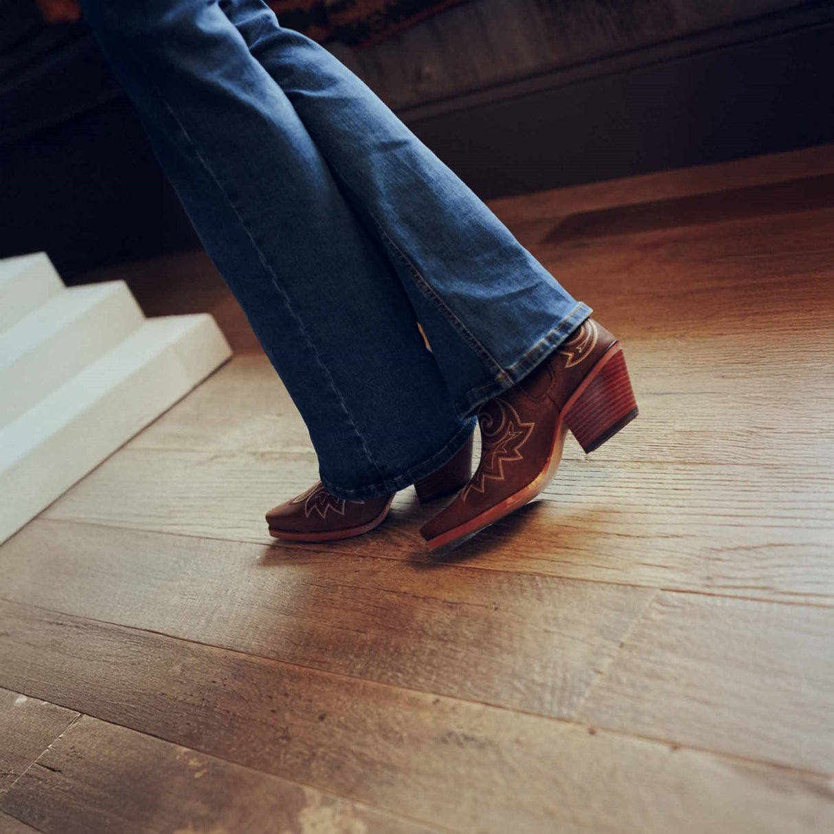 Damen Crush Westernstiefel Kaffeebraun