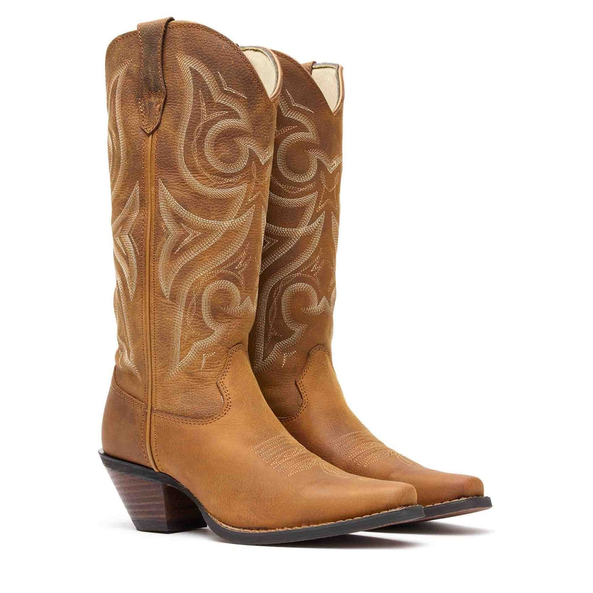 Damen Crush Westernstiefel Distressed-Cognac