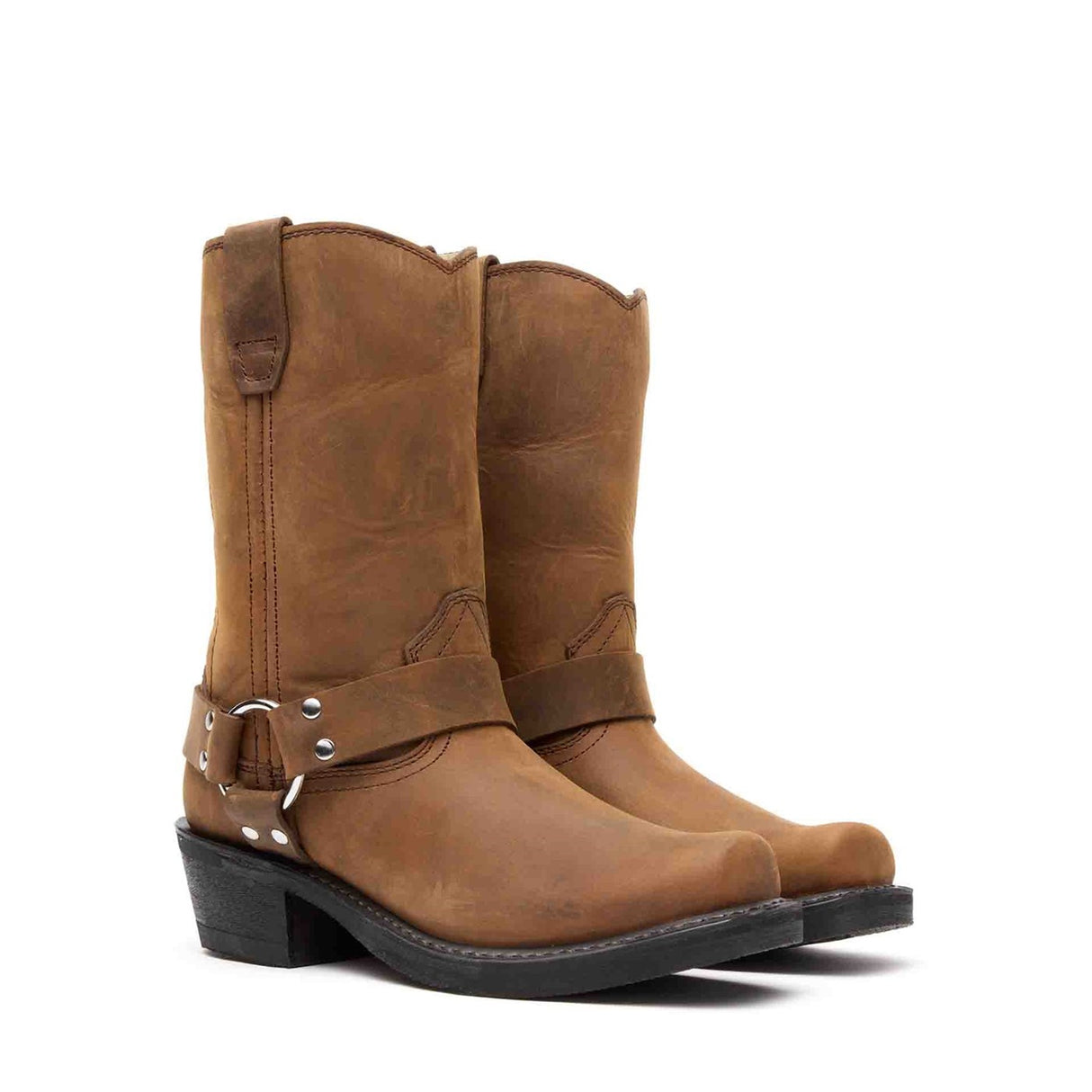 Damen Harness Bikerboots Braun Harness