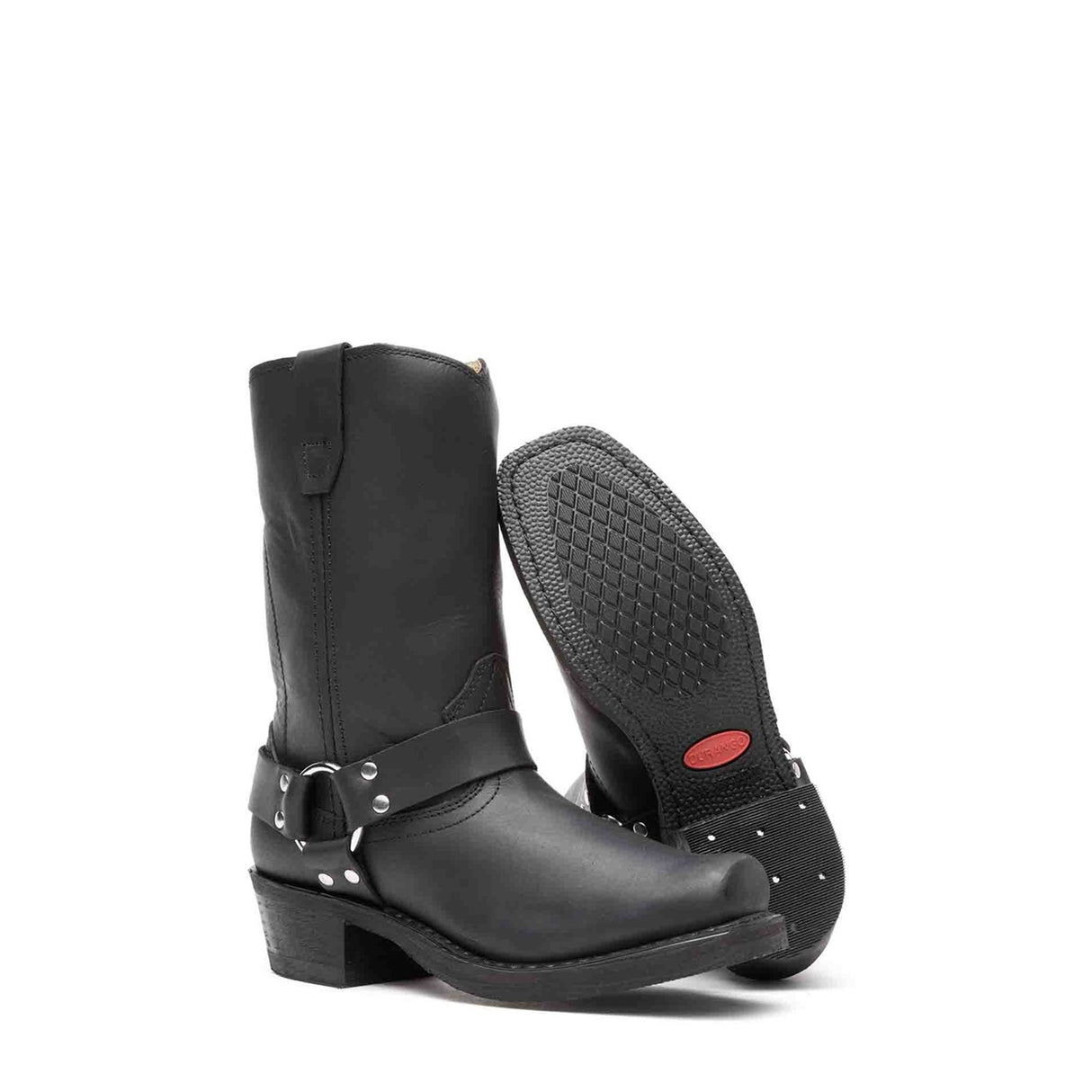 Damen Harness Bikerboots Schwarz