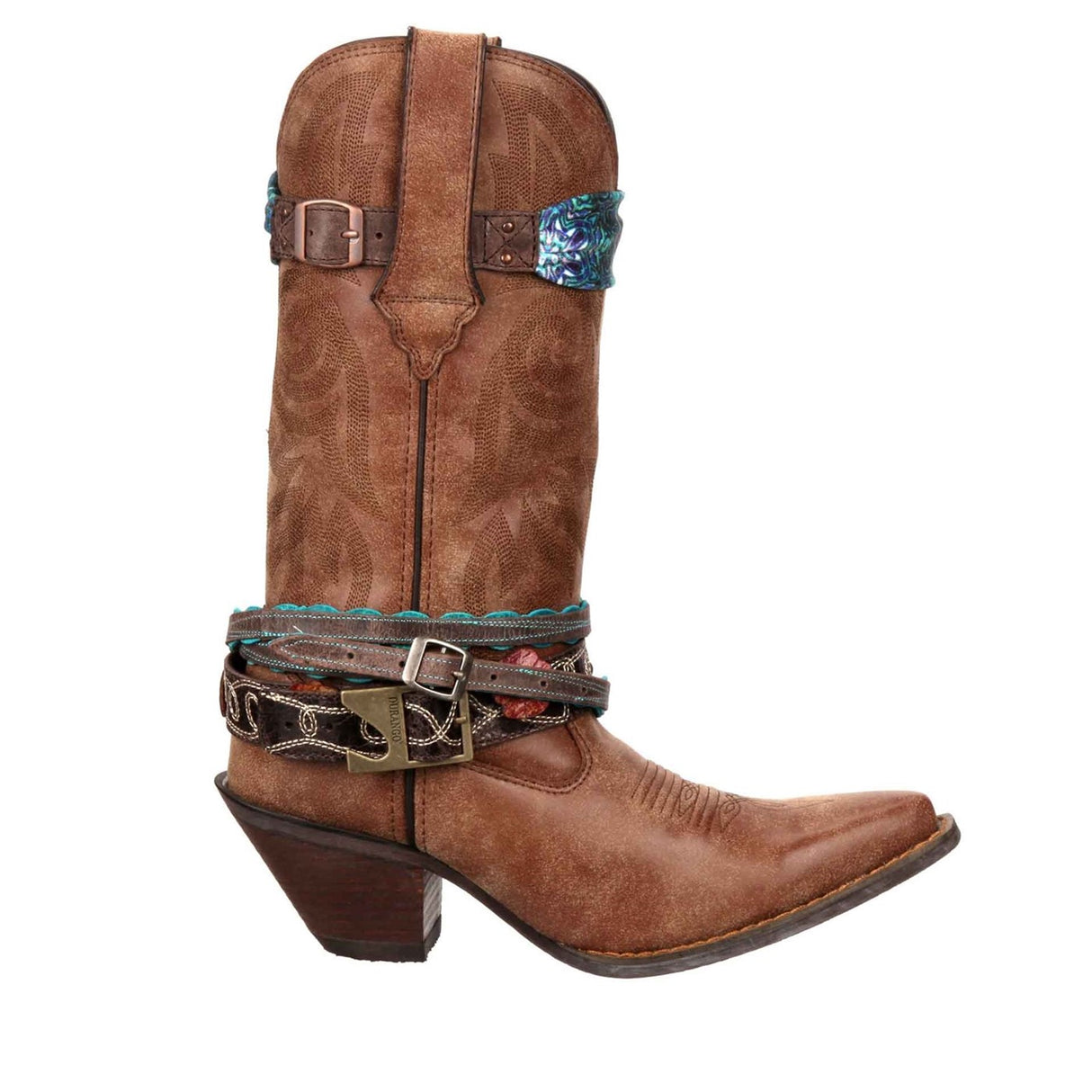 Damen Crush Accessorised Westernstiefel Braun