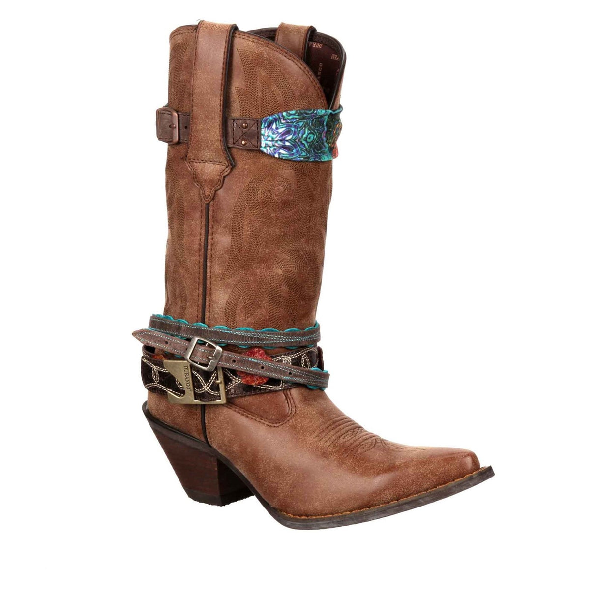 Damen Crush Accessorised Westernstiefel Braun