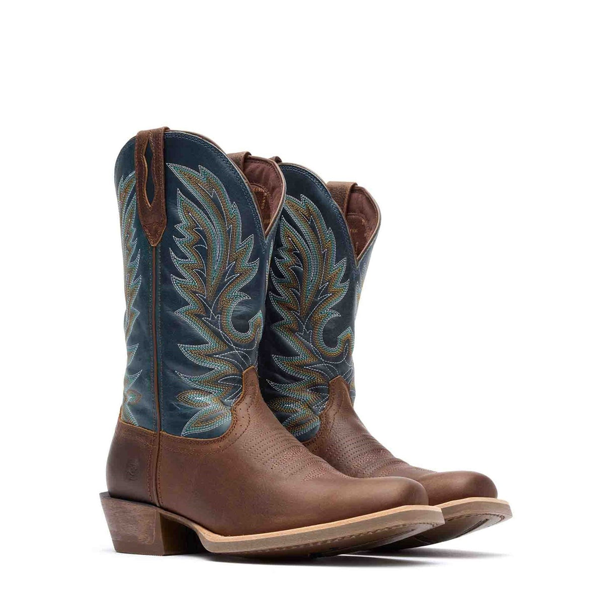 Herren Rebel Pro Westernstiefel Braun und Blau