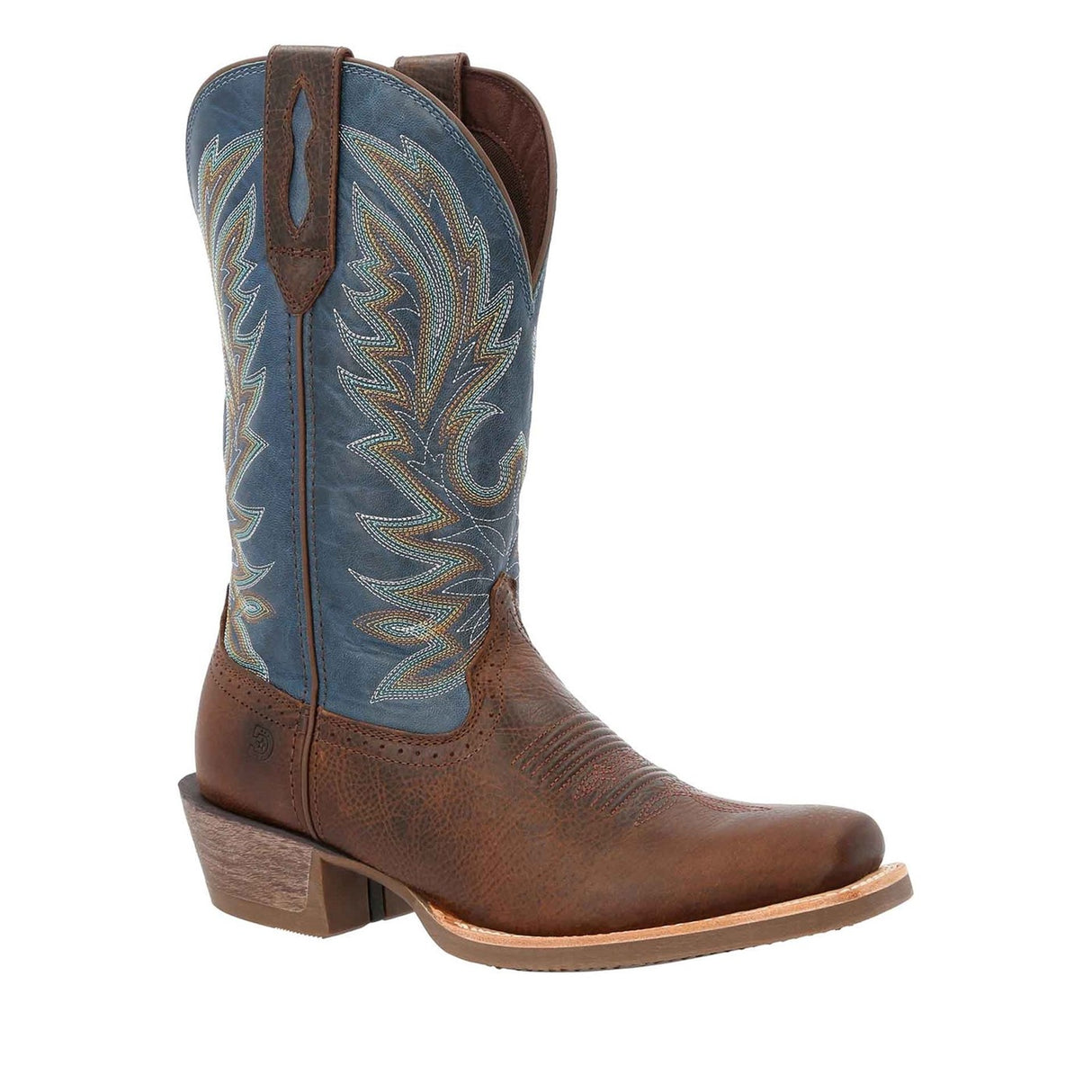 Herren Rebel Pro Westernstiefel Braun und Blau