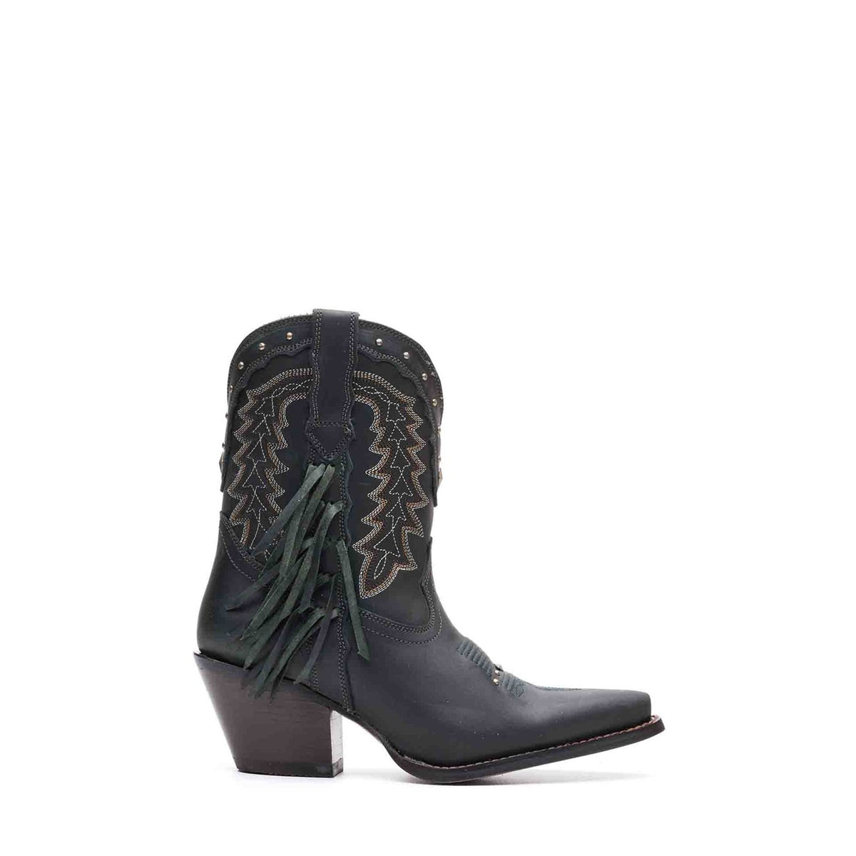 Damen Crush Westernstiefel Sattelbraun und Denimblau