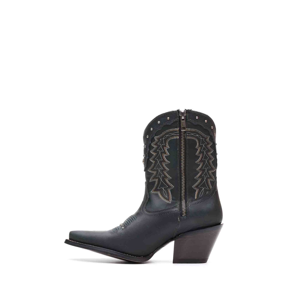 Damen Crush Westernstiefel Sattelbraun und Denimblau