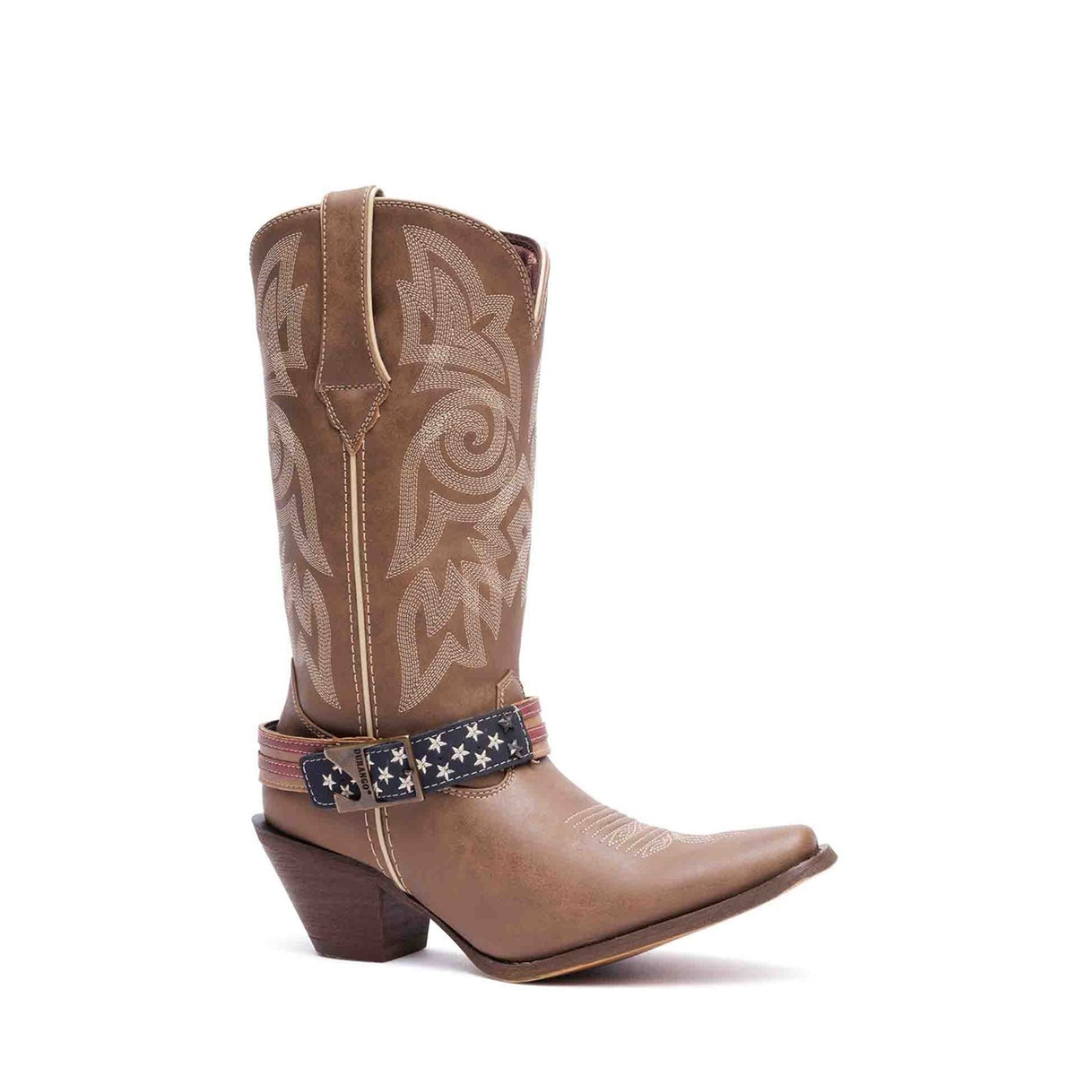 Damen Crush Flag Accessory Westernstiefel Braun/Khaki