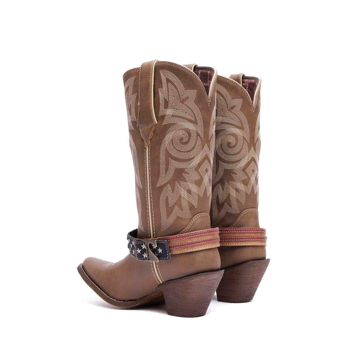 Damen Crush Flag Accessory Westernstiefel Braun/Khaki