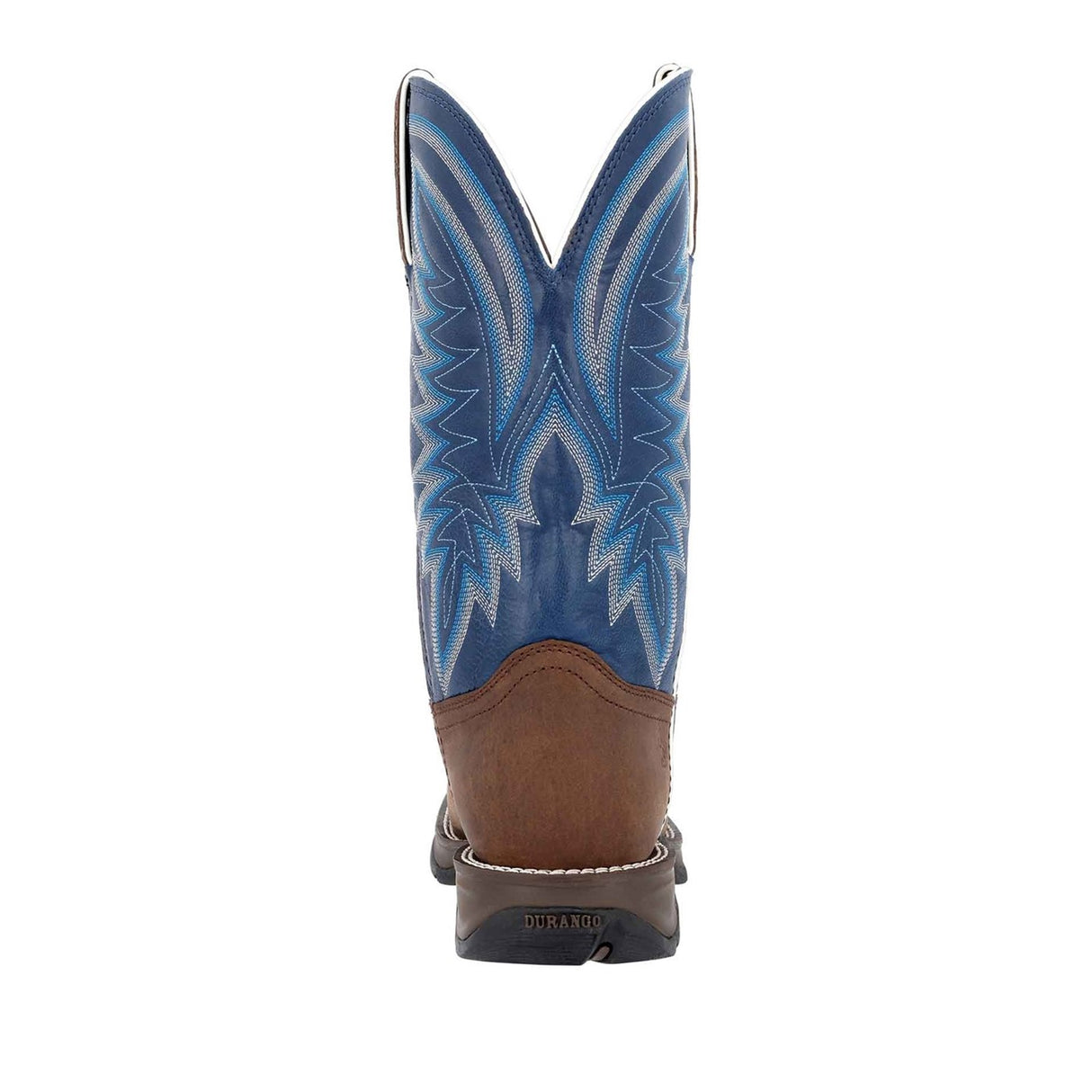 Herren Rebel Westernstiefel Sattelbraun und Denimblau
