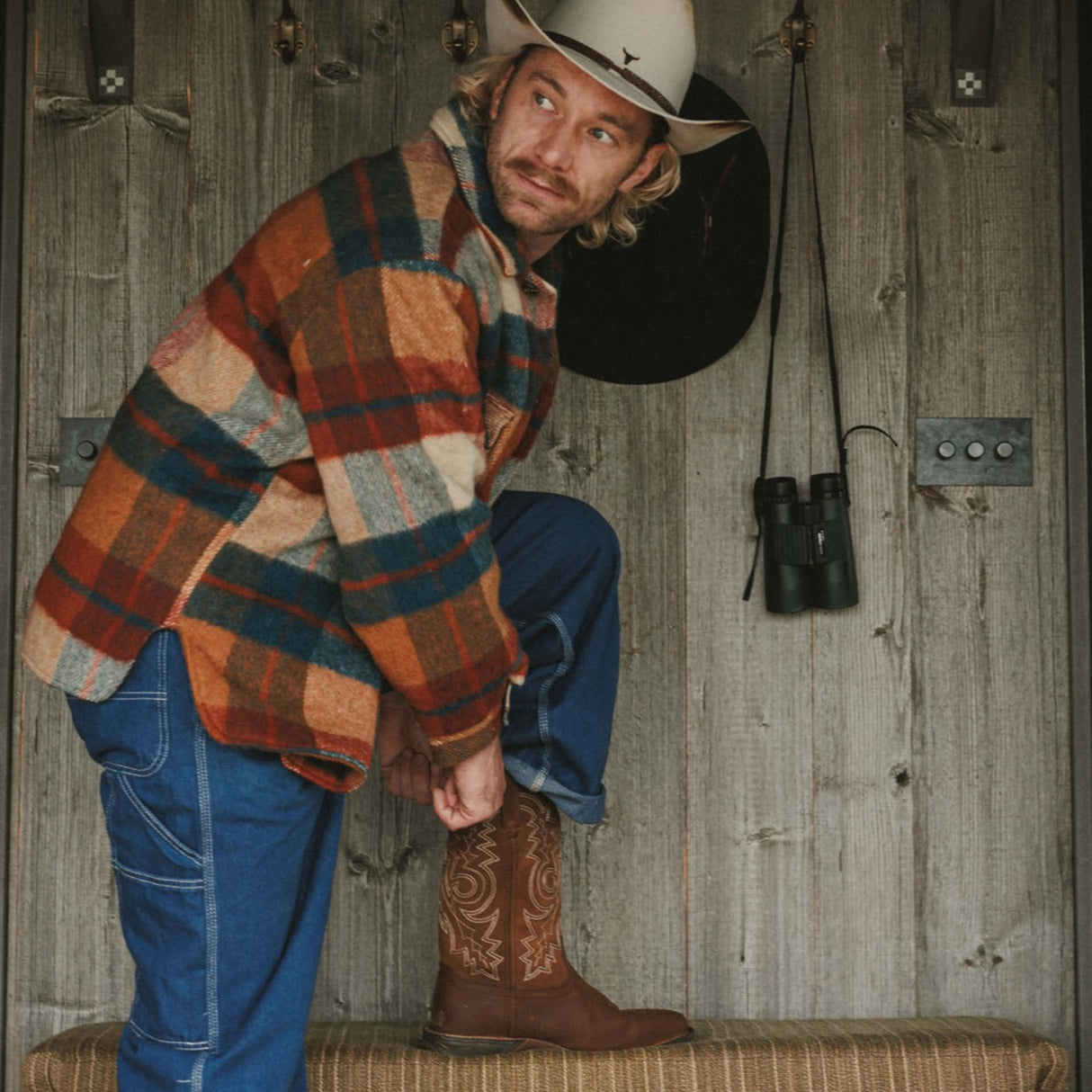 Herren Rebel Wasserfeste Westernstiefel Kojoten-Braun