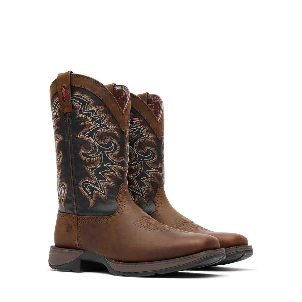Herren Rebel Westernstiefel Schokolade und Mitternacht
