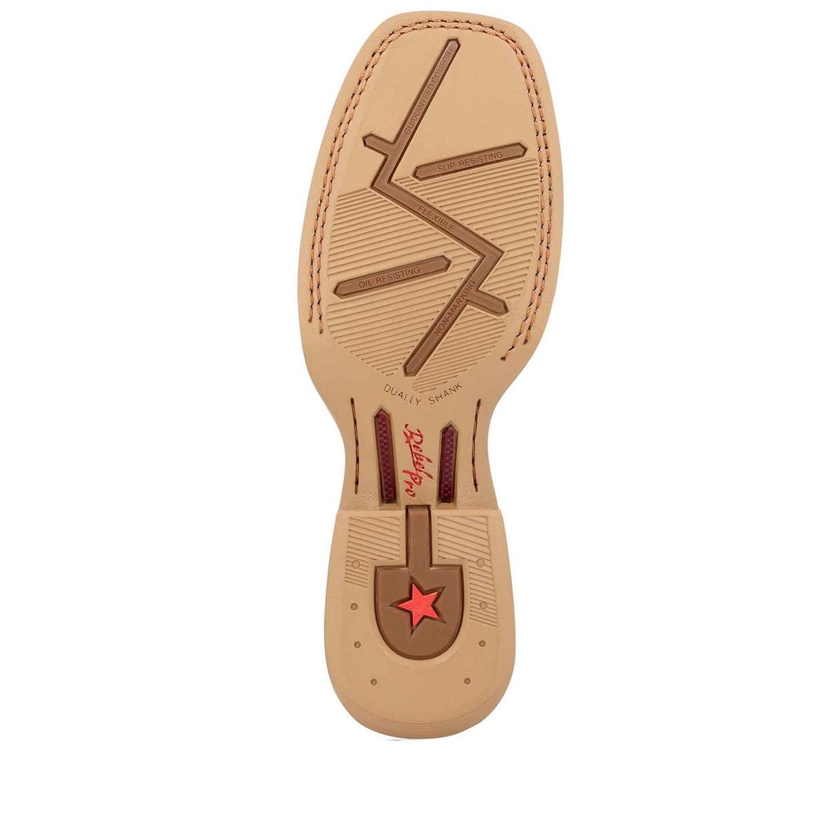 Herren Rebel Pro Westernstiefel Used-Braun und Chilischote