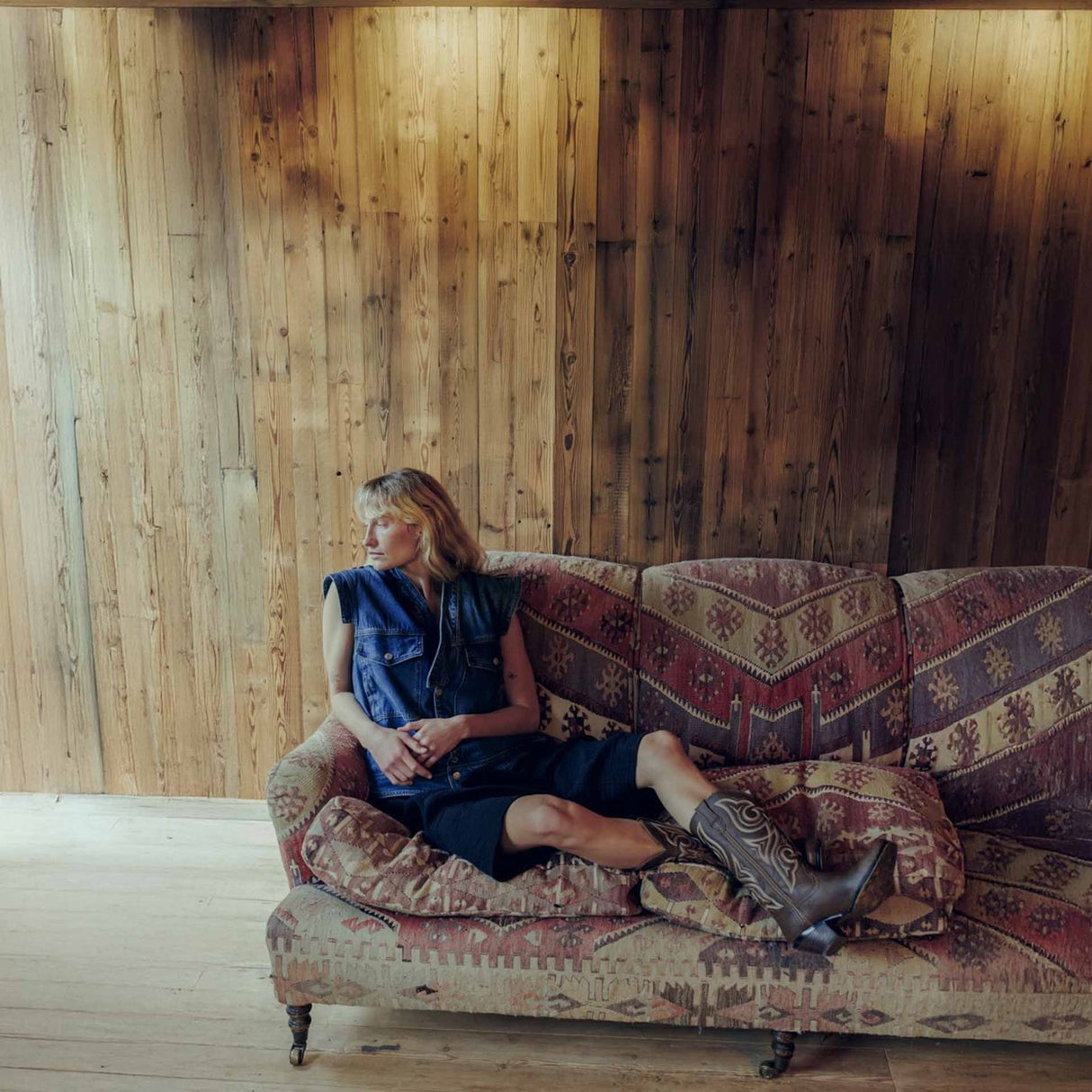 Damen Crush Westernstiefel Milchschokolade