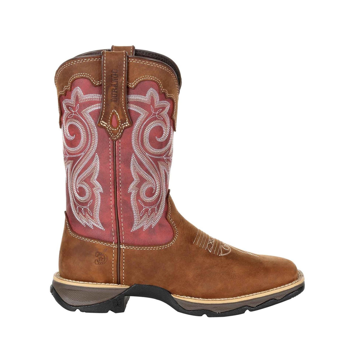 Damen Lady Rebel Westernstiefel Eichenbraun und Rostrot