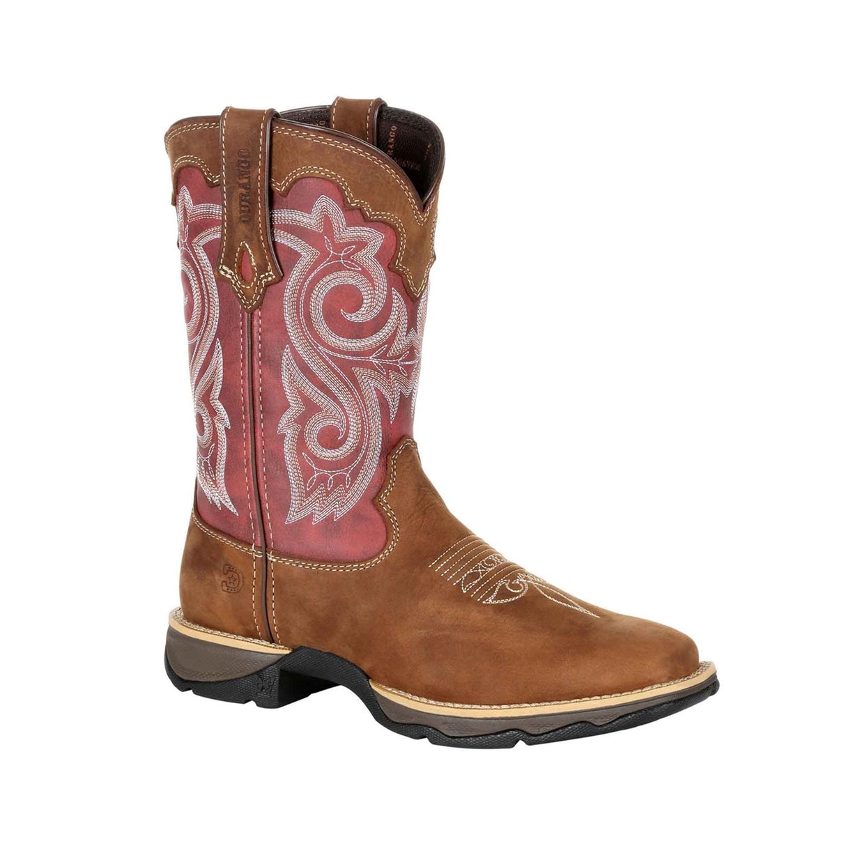 Damen Lady Rebel Westernstiefel Eichenbraun und Rostrot