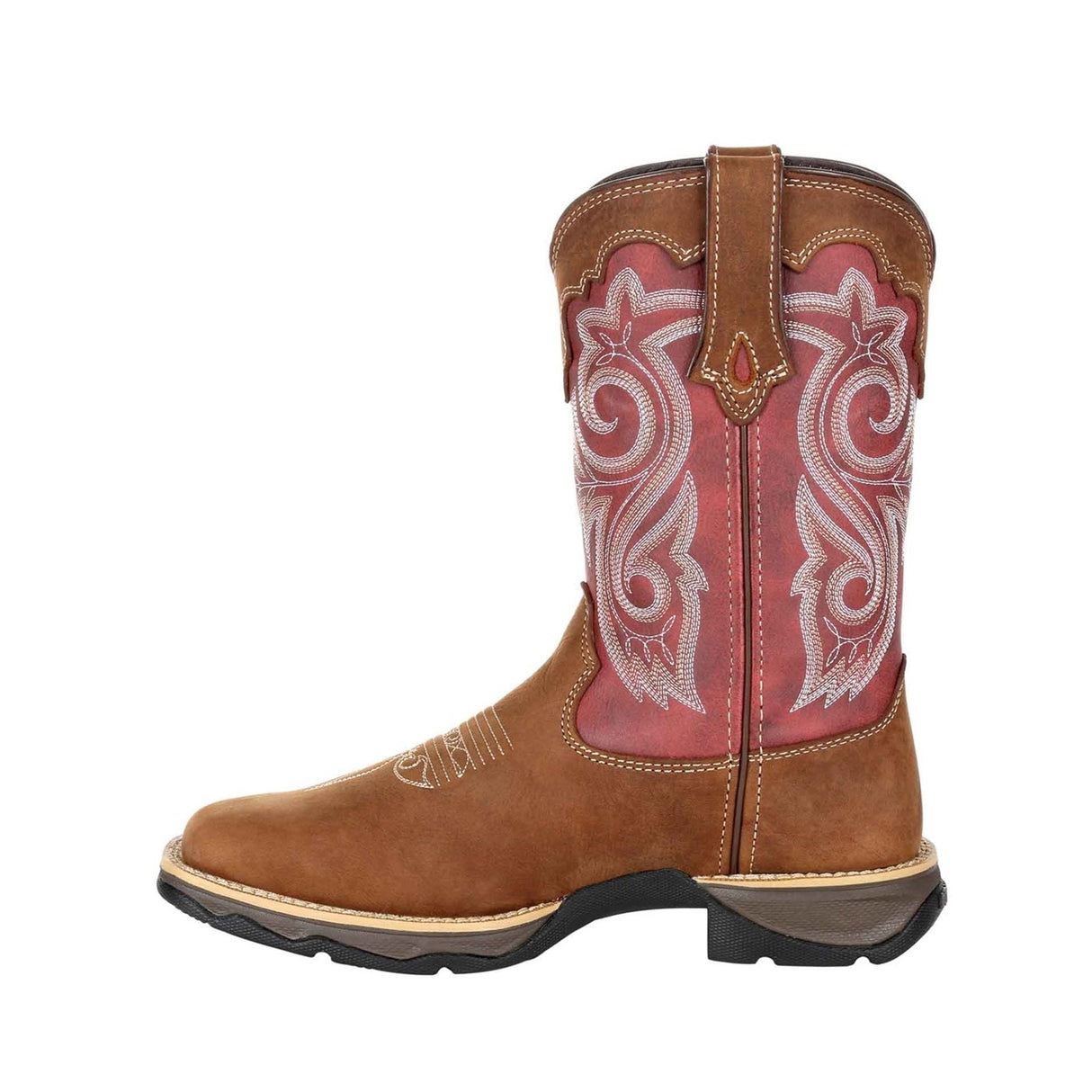 Damen Lady Rebel Westernstiefel Eichenbraun und Rostrot