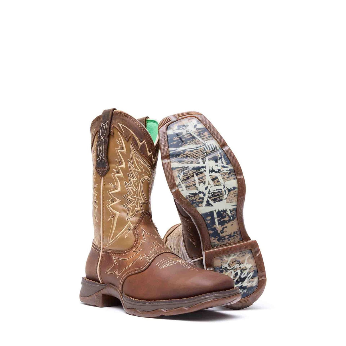 Damen Lady Rebel Westernstiefel Tabak und Braun