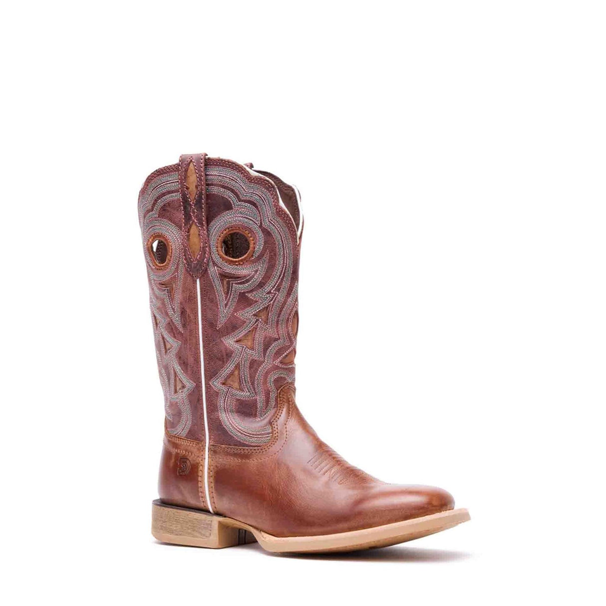 Damen Lady Rebel Pro Westernstiefel Altbraun Himmelblau