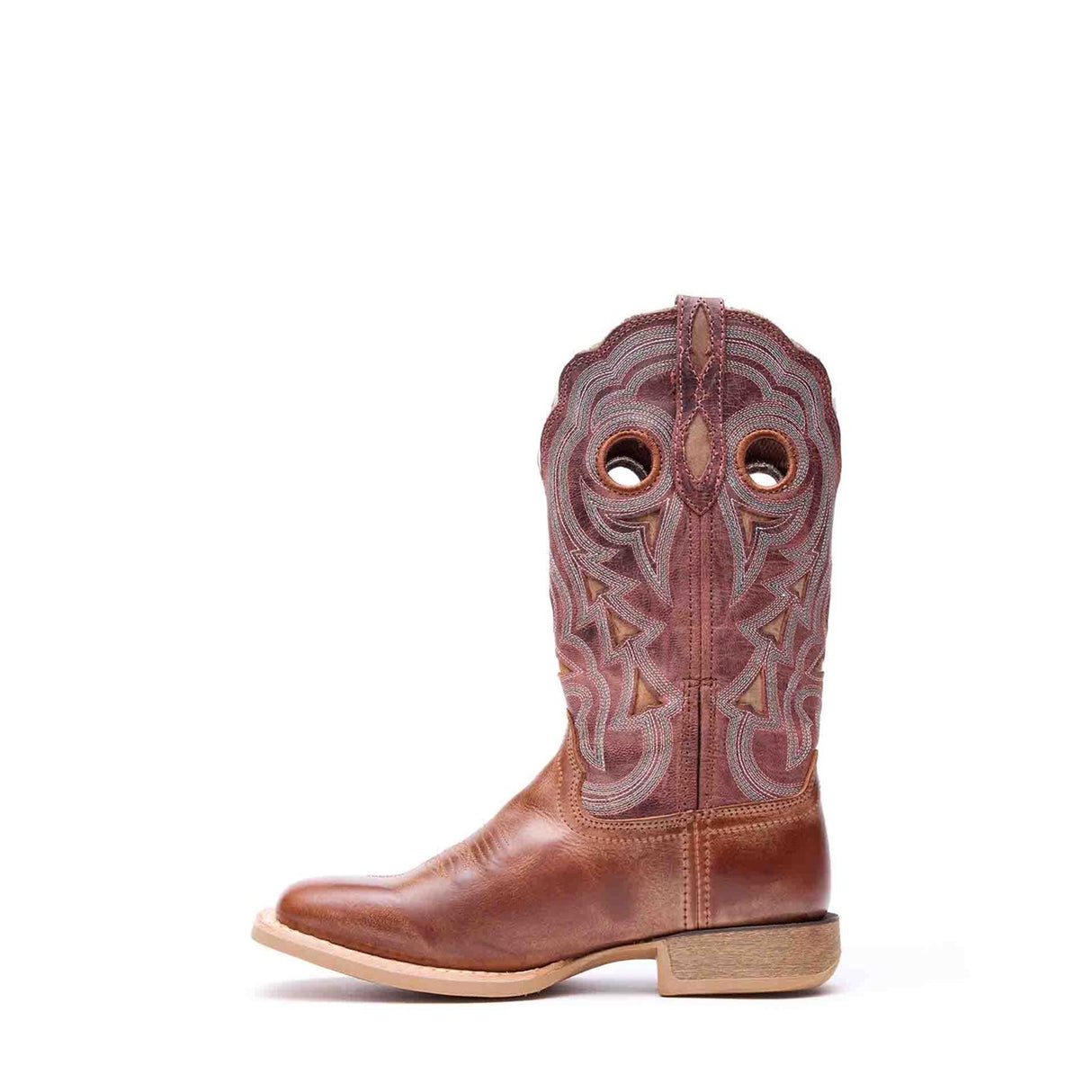 Damen Lady Rebel Pro Westernstiefel Altbraun Himmelblau