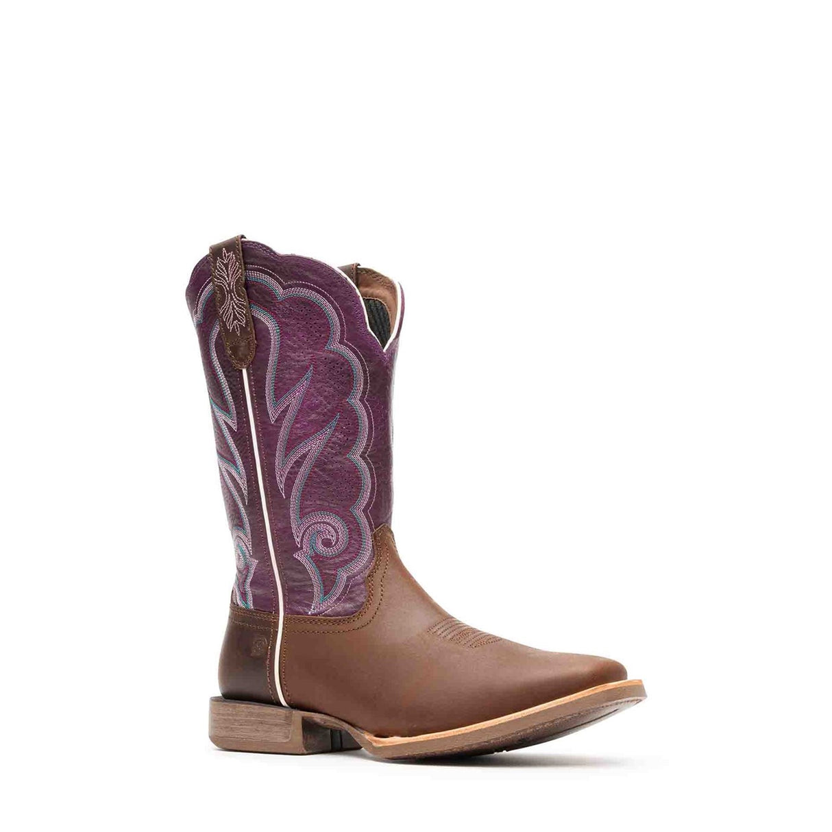 Damen Lady Rebel Pro Westernstiefel Braun Geoelt und Pflaume