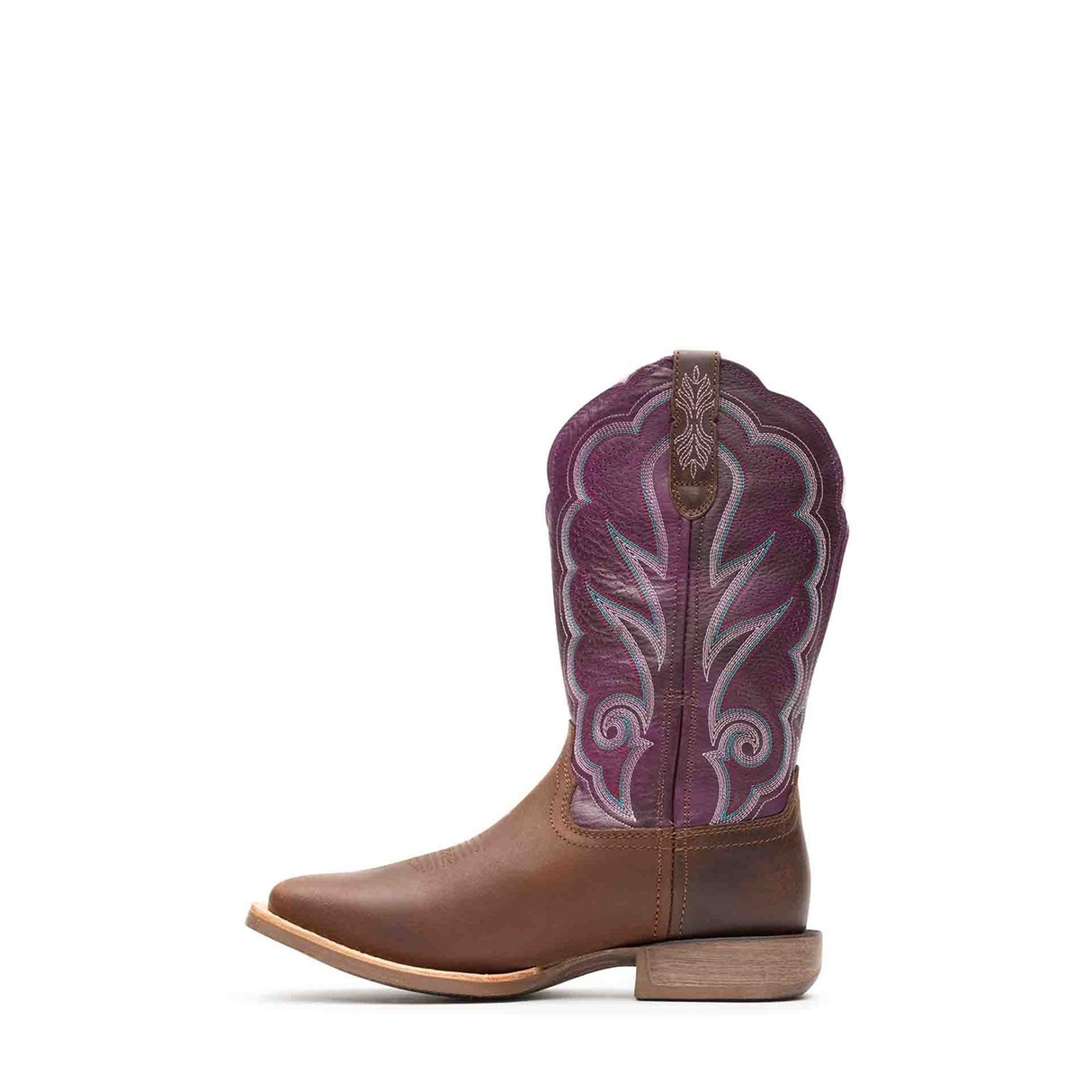Damen Lady Rebel Pro Westernstiefel Braun Geoelt und Pflaume