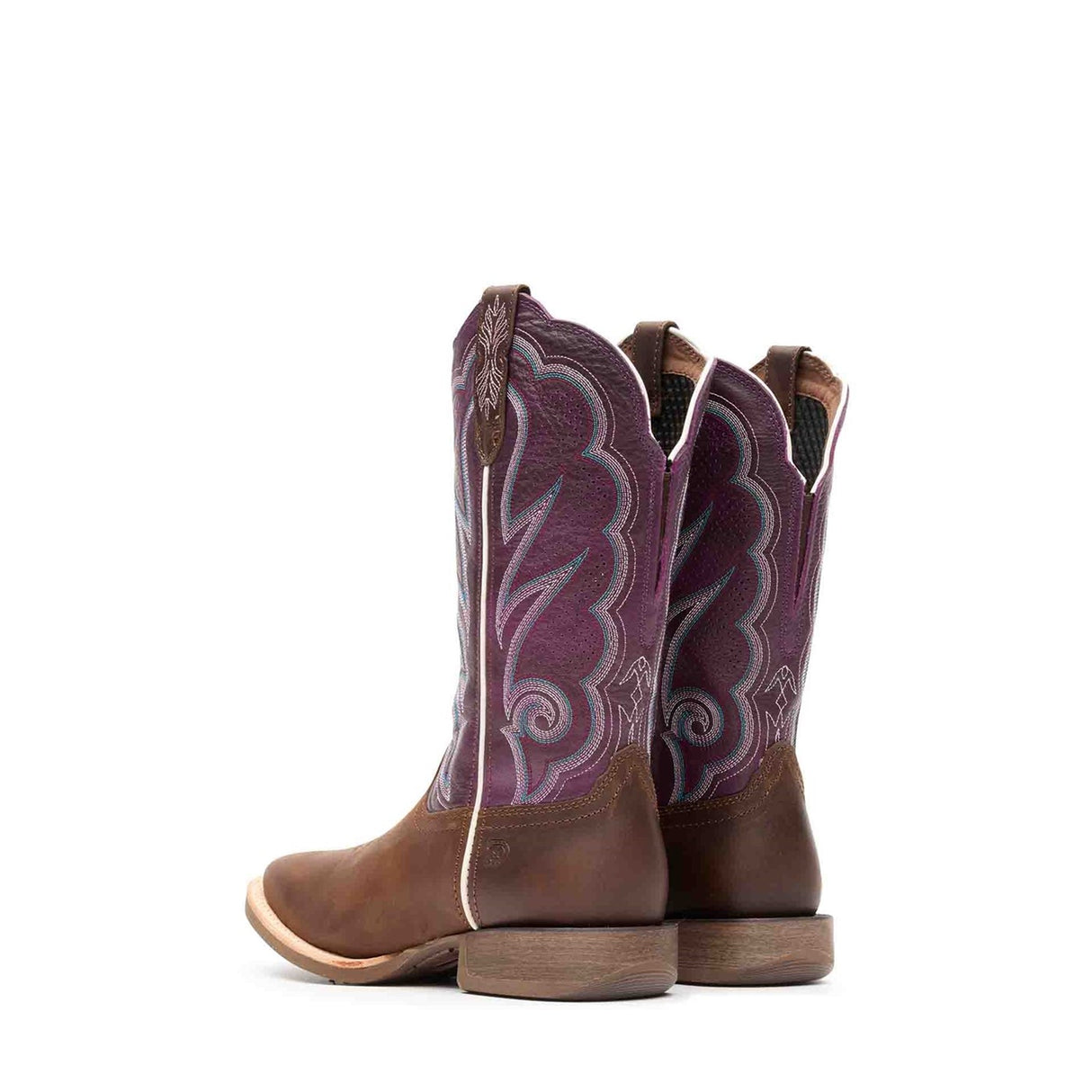 Damen Lady Rebel Pro Westernstiefel Braun Geoelt und Pflaume