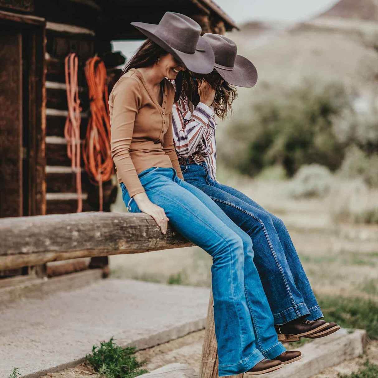 Damen Lady Rebel Pro Westernstiefel Kastanienbraun und Arktisblau