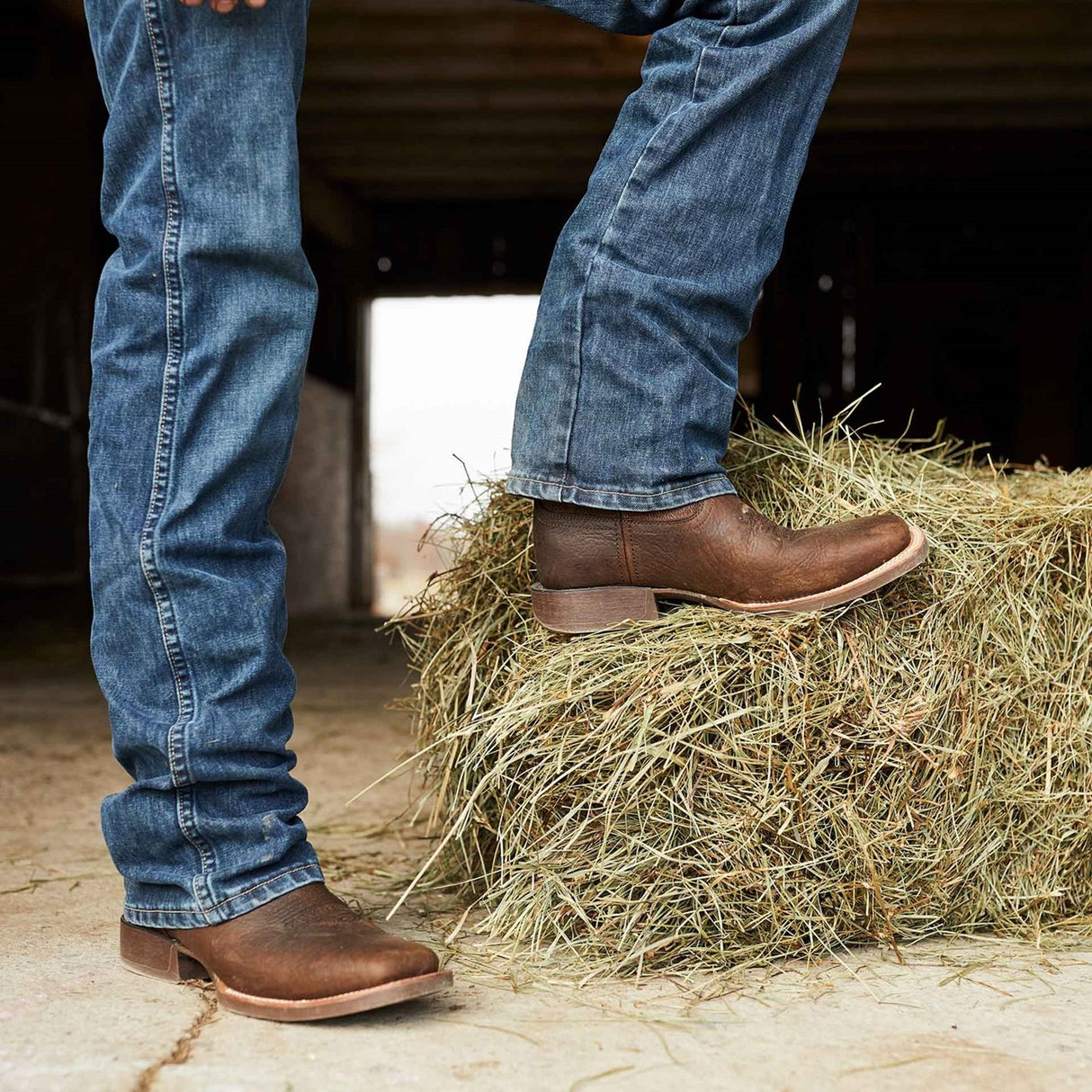 Herren Rebel Pro Westernstiefel mit weiter Passform Kastanienbraun