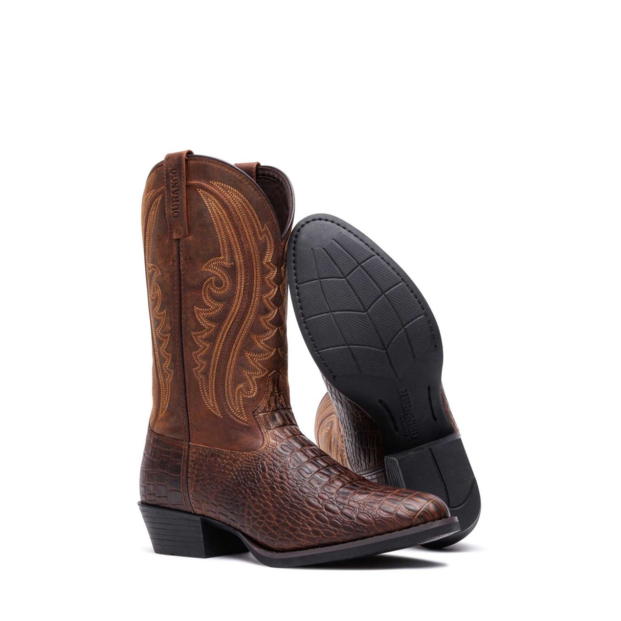 Herren Shyloh Westernstiefel Cigar Croco Trail-Braun