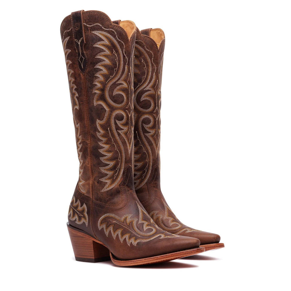 Damen Crush Westernstiefel Treibholz-Braun