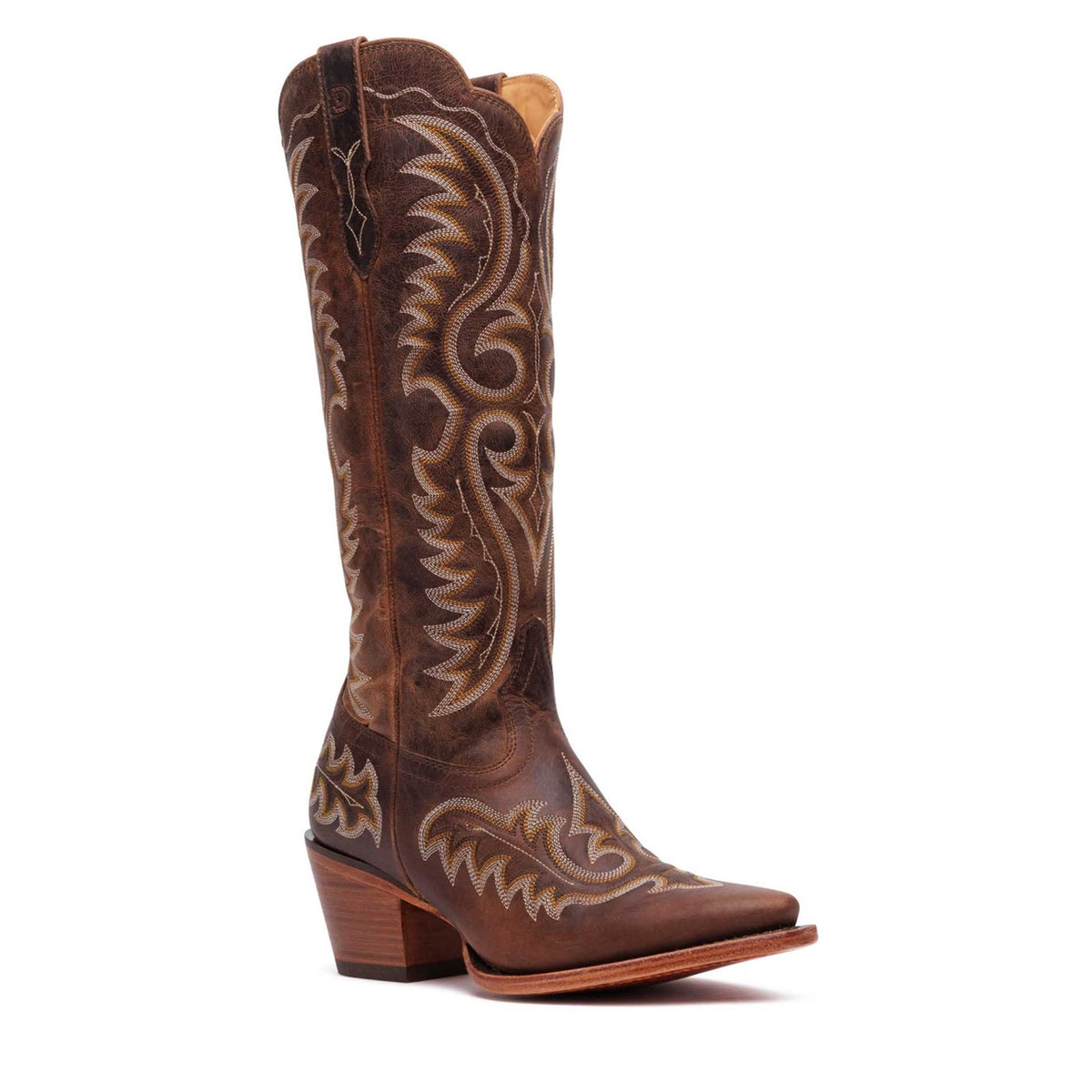 Damen Crush Westernstiefel Treibholz-Braun