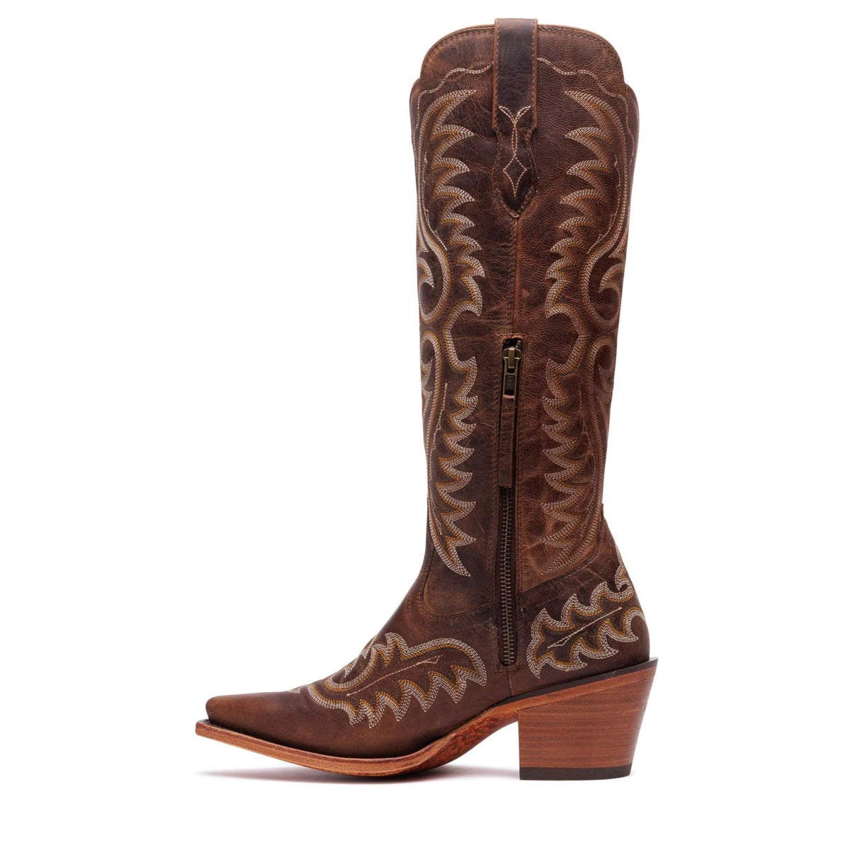 Damen Crush Westernstiefel Treibholz-Braun