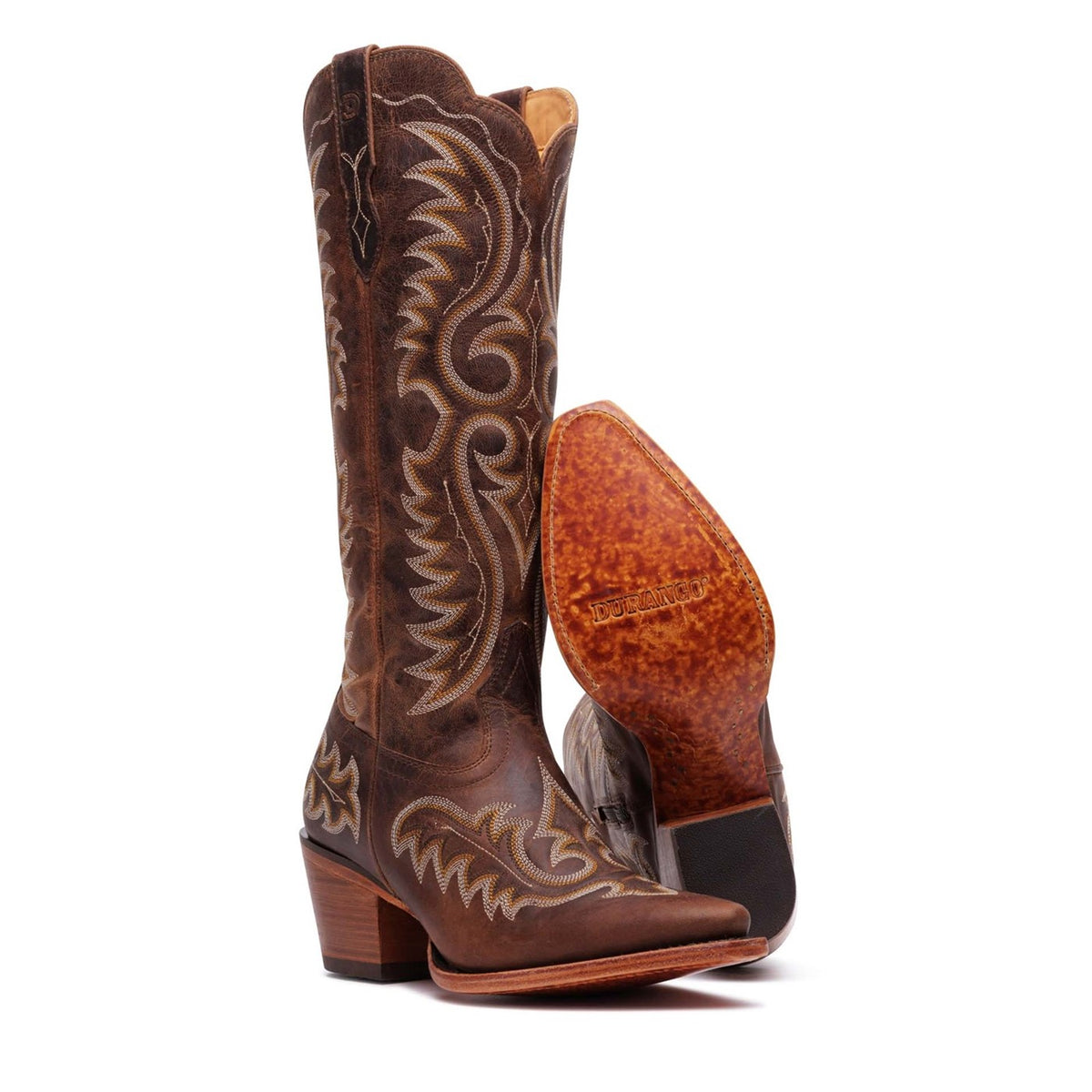 Damen Crush Westernstiefel Treibholz-Braun
