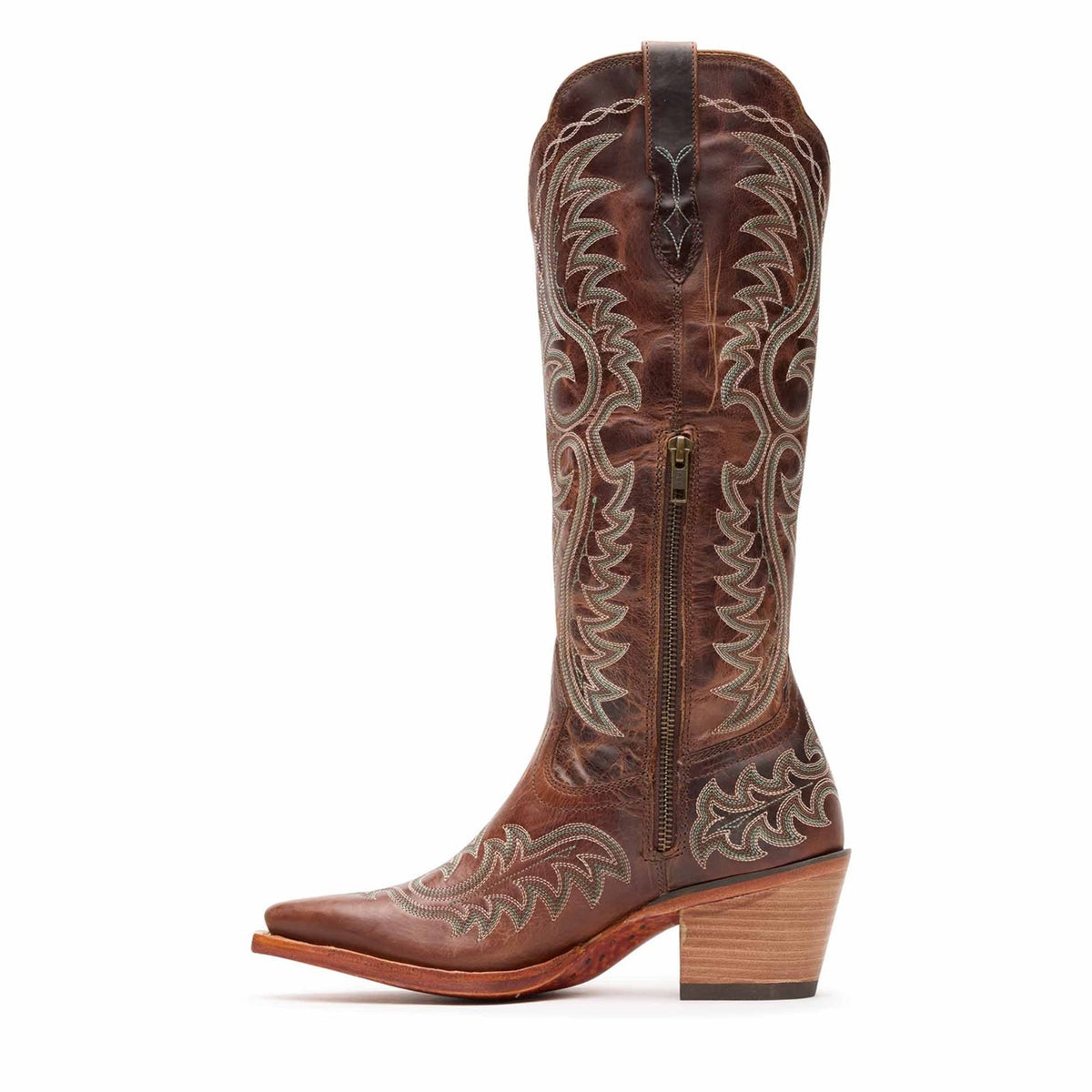 Damen Crush Westernstiefel Mahagoni