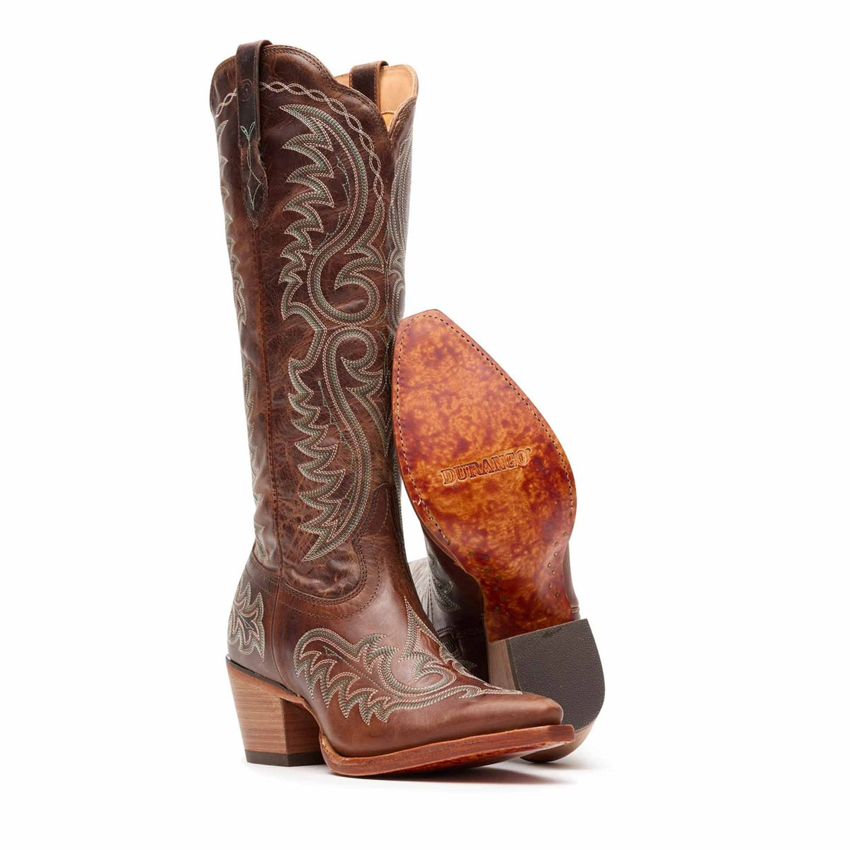 Damen Crush Westernstiefel Mahagoni