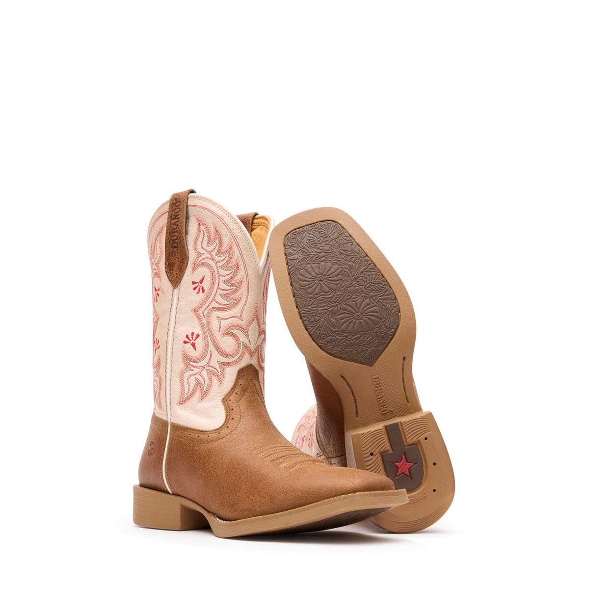Damen Shyloh Westernstiefel Honigbraun Metallic-Pfirsich