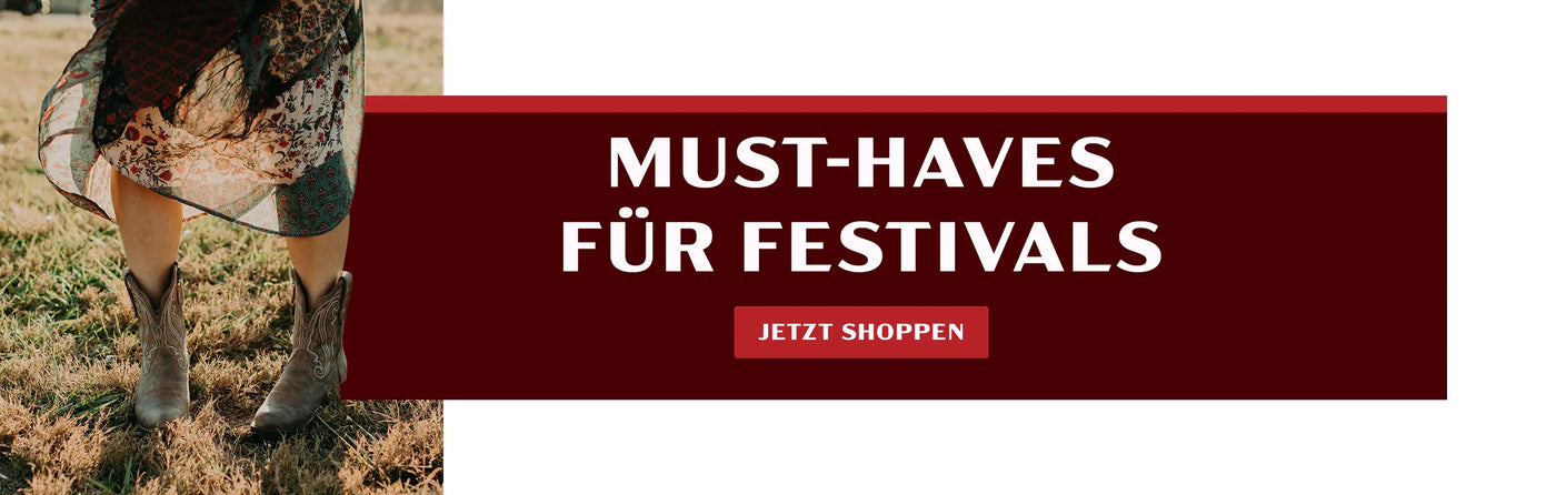 MUST-HAVES FÜR FESTIVALS. JETZT SHOPPEN
