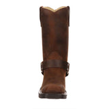 Damen Harness Bikerboots Braun Harness