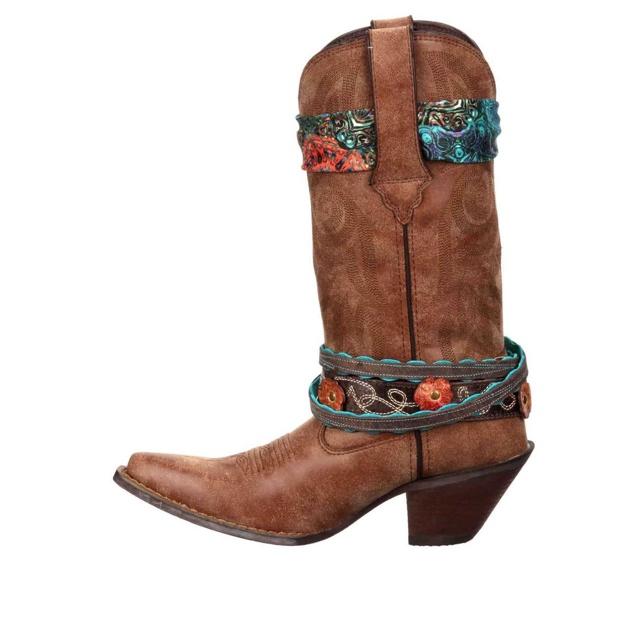 Damen Crush Accessorised Westernstiefel Braun