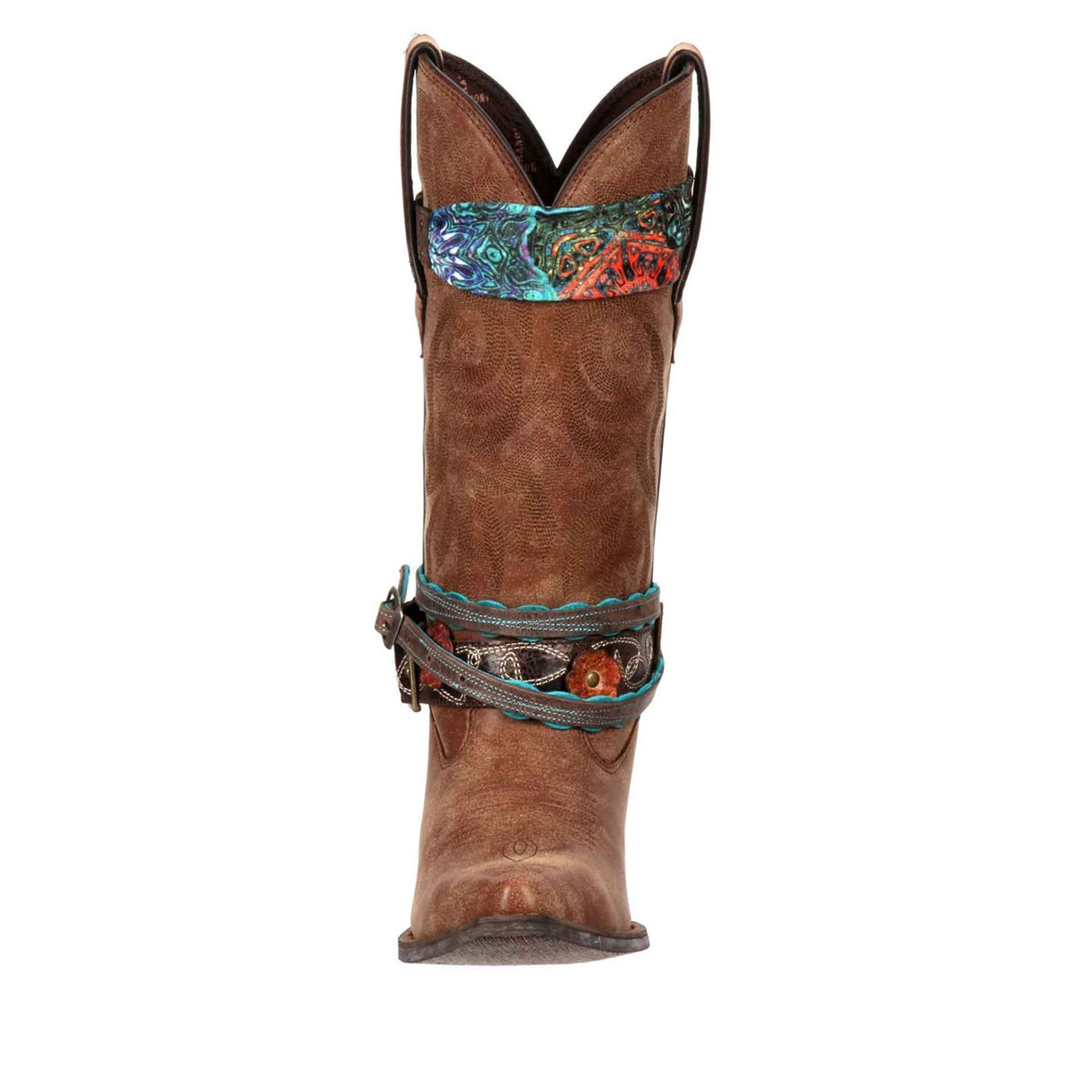 Damen Crush Accessorised Westernstiefel Braun