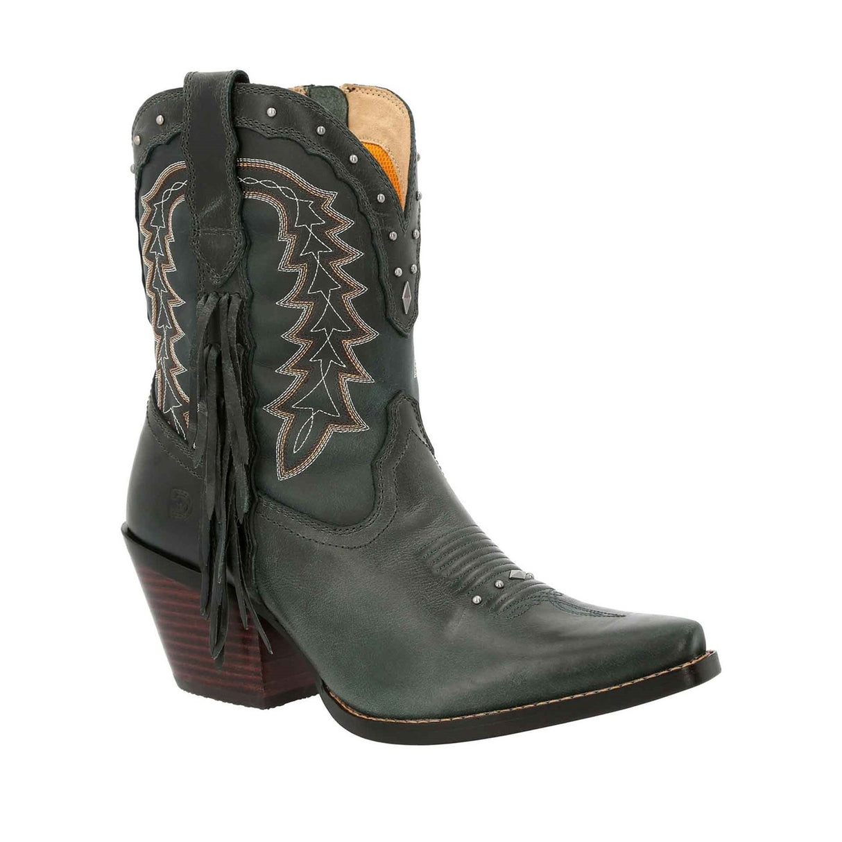 Damen Crush Westernstiefel Sattelbraun und Denimblau