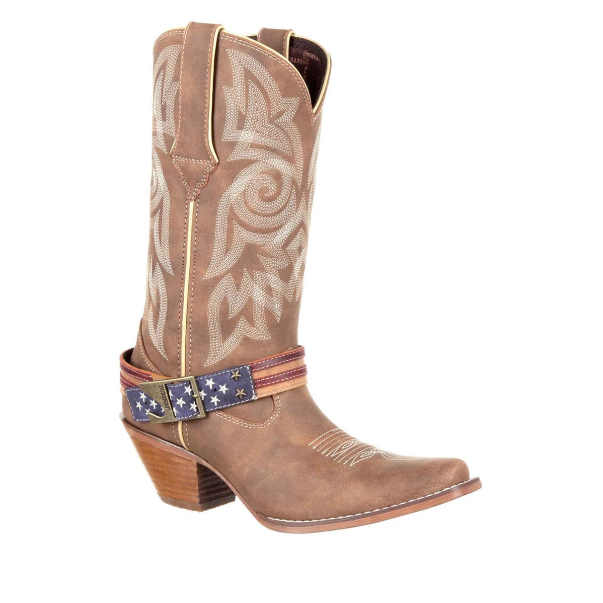 Damen Crush Flag Accessory Westernstiefel Braun/Khaki