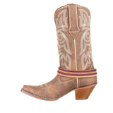 Damen Crush Flag Accessory Westernstiefel Braun/Khaki
