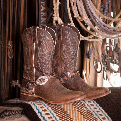 Herren Arena Pro Westernstiefel Worn Saddle