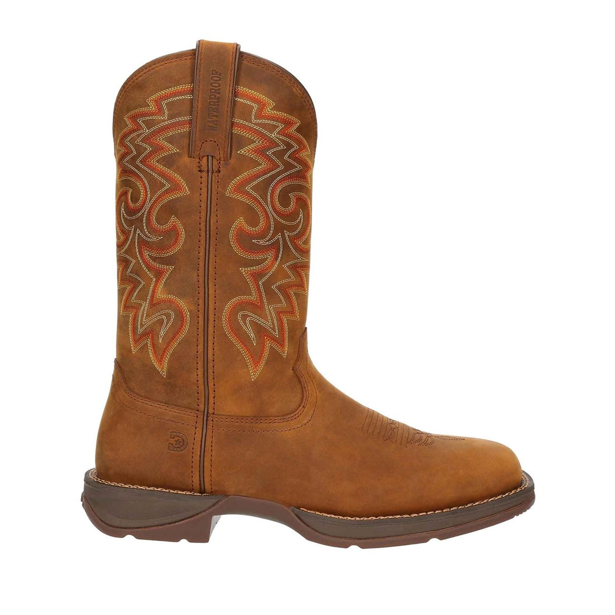 Herren Rebel Wasserfeste Westernstiefel Rotbraun