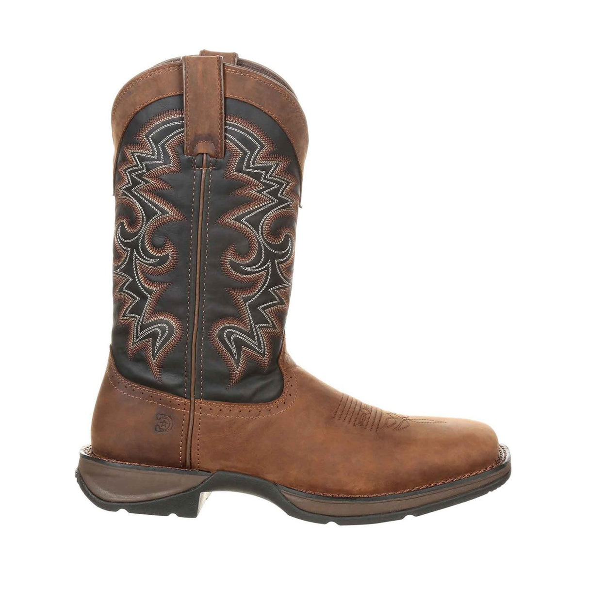 Herren Rebel Westernstiefel Schokolade und Mitternacht