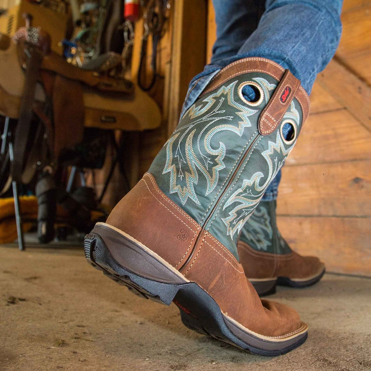 Herren Rebel Westernstiefel Sattelhorn und Klee